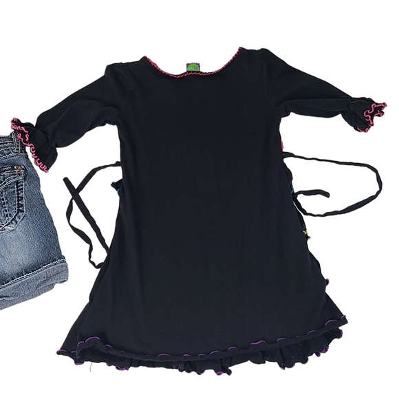 Dollie & Me Girls Black Pink Multicolor Dress and Angels Shorts size 7 - Picture 4 of 6